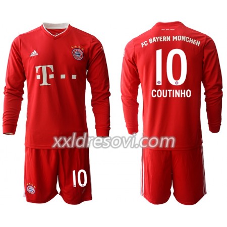 FC Bayern München Philippe Coutinho Correia 10 Domaći Dječji Komplet Dresovi za Nogomet 2020-2021 Dugim Rukavima (+ kratke hlače)